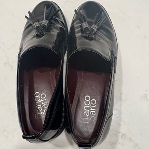 Franco Sarto Black Tassel Loafers